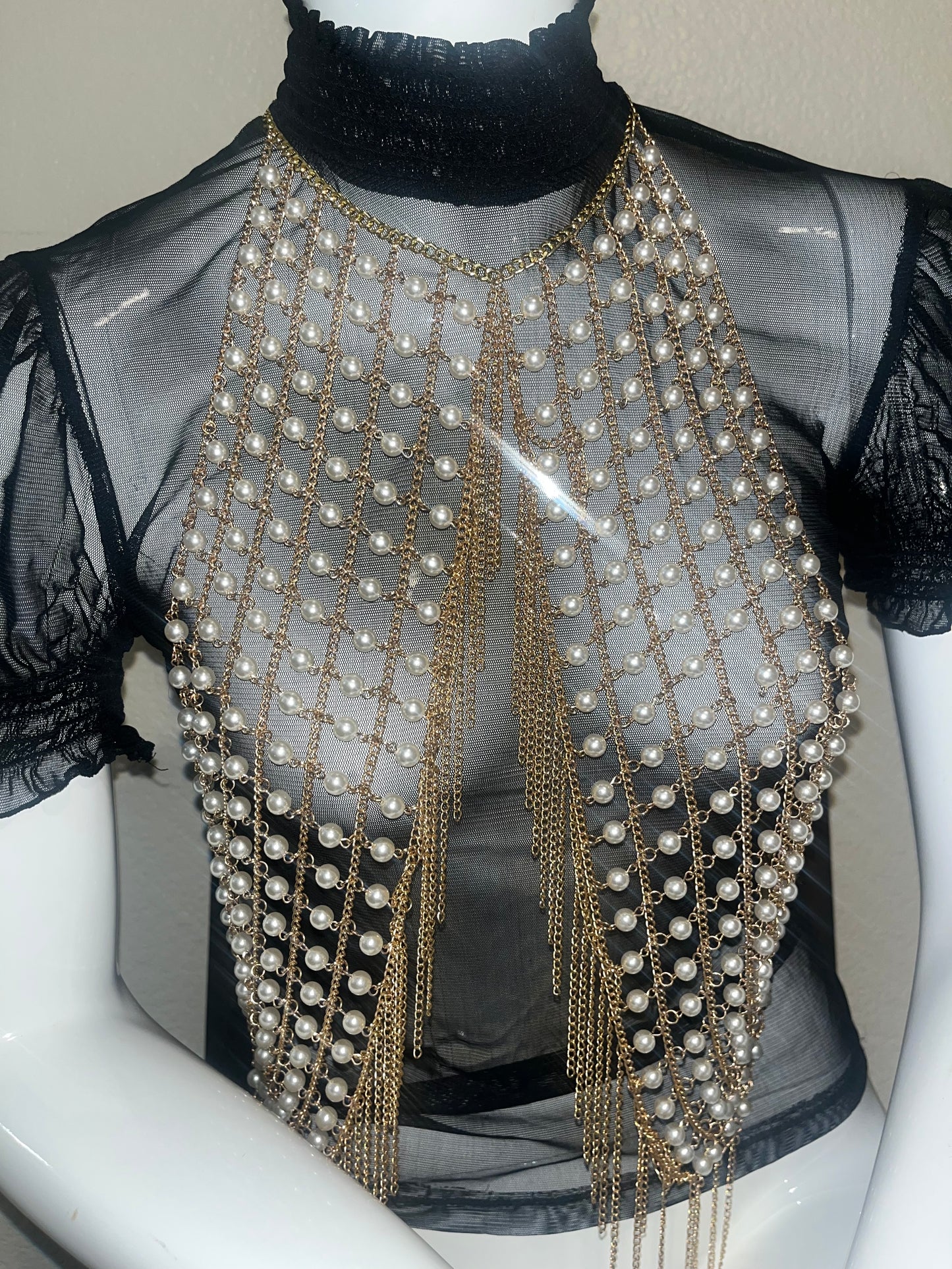 Pearl Me Please Chain Top